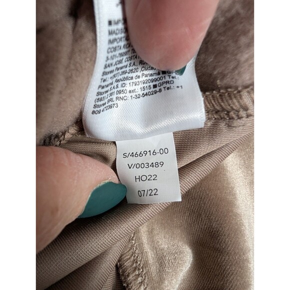 NWT ATHLETA Retroplush Velvet Crewneck Sweatshirt Side Snaps Brown Size Small - Picture 13 of 16